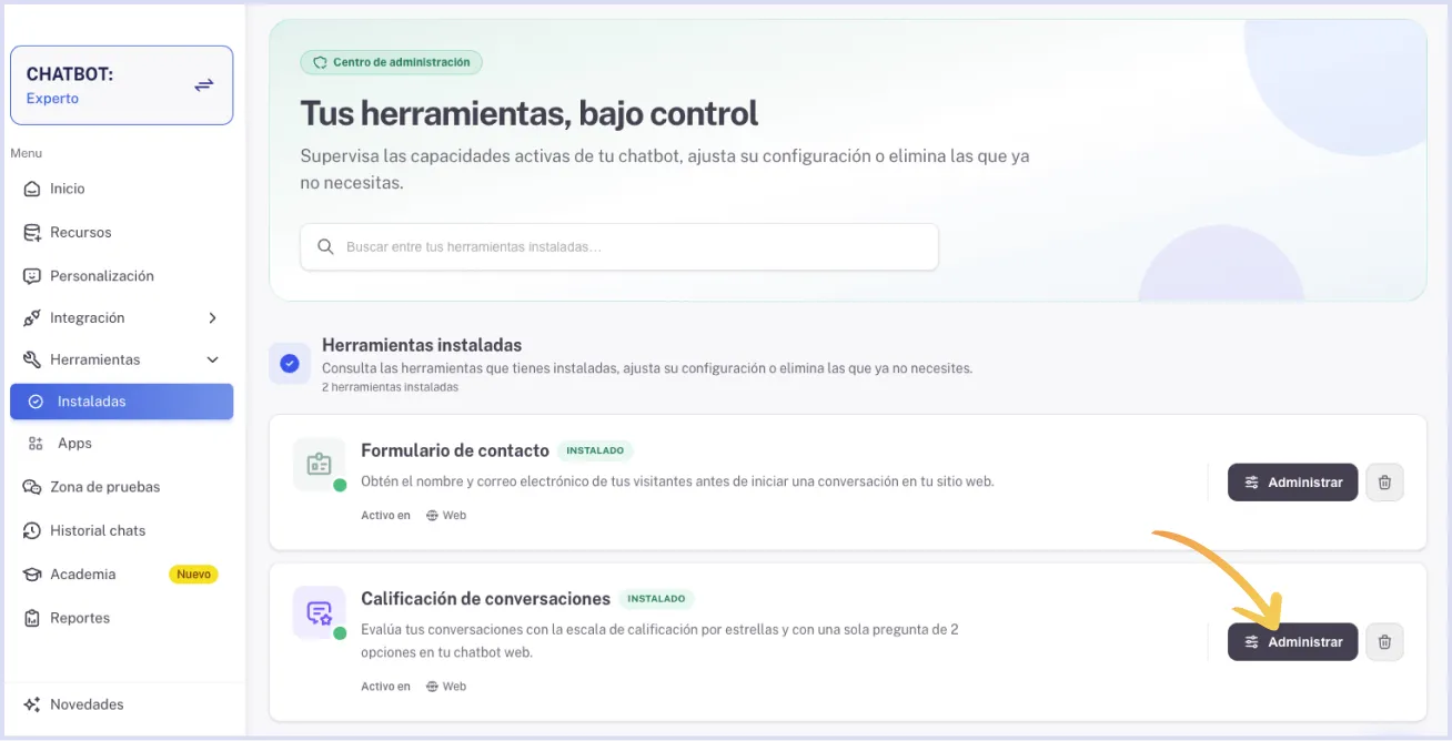 Administrar calificaciones