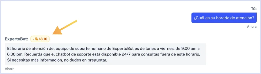 Ejemplo 2 de consumo de creditos