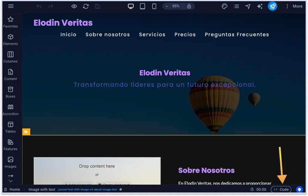 Editor de sitejet