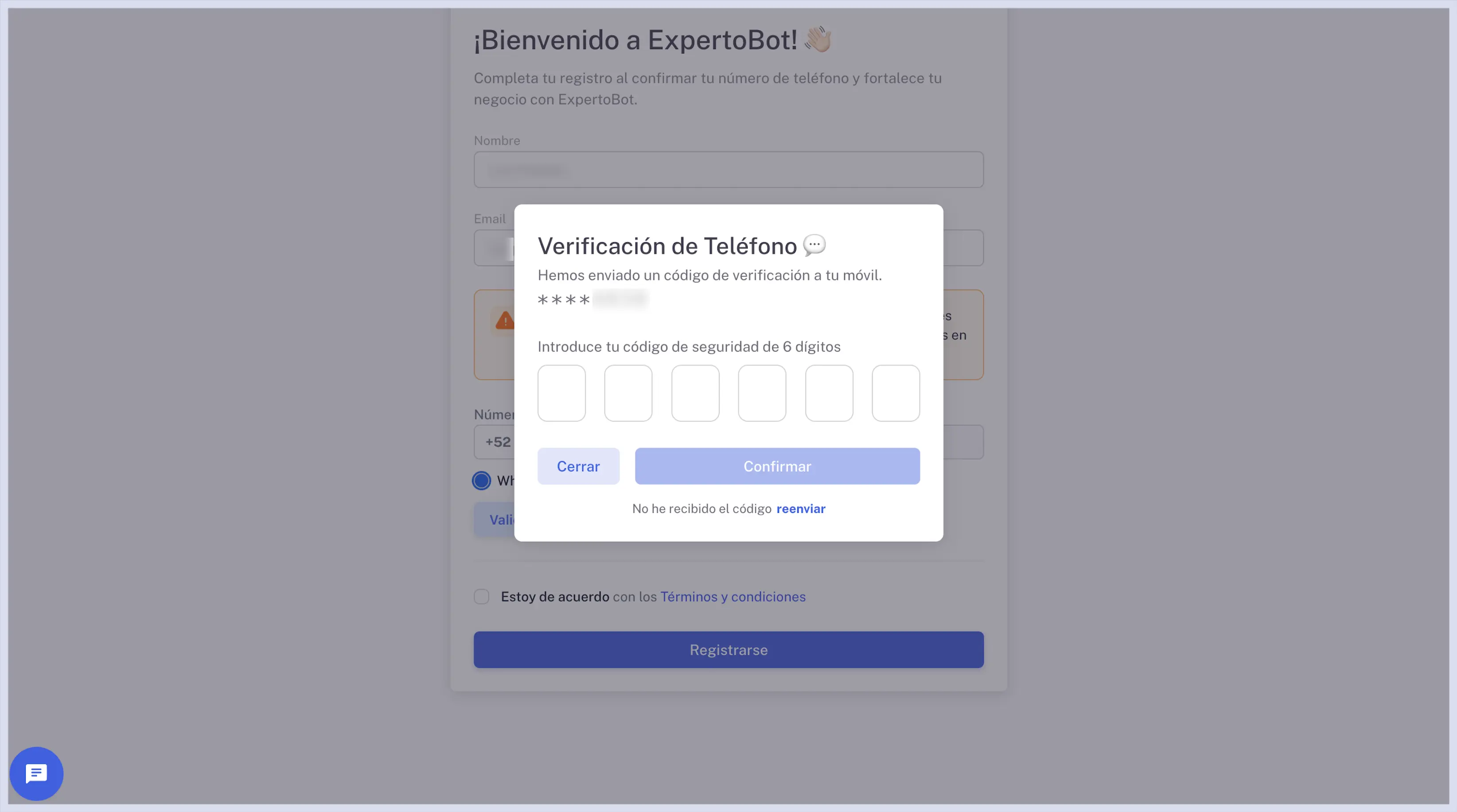 Inicio de expertobot