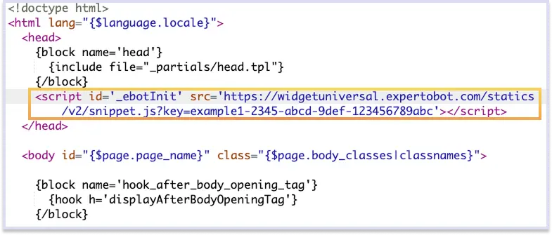 Script en head