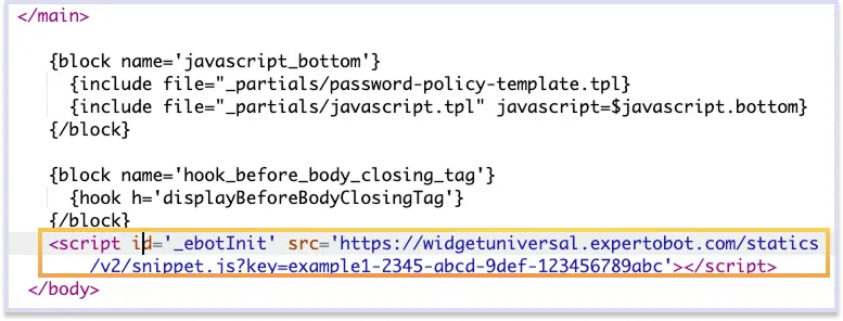 Script en body